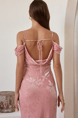 Soft Dedications Mesh Maxi-Kleid Pink