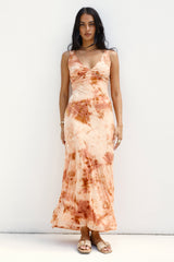Meeresschaum-Träume Maxikleid Orange