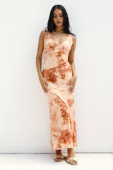 Meeresschaum-Träume Maxikleid Orange