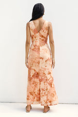 Meeresschaum-Träume Maxikleid Orange