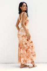 Meeresschaum-Träume Maxikleid Orange