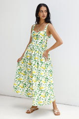 Under The Lemon Tree Midi-Kleid mit Print