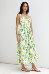 Under The Lemon Tree Midi-Kleid mit Print