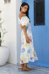 Silent Lullabies One-Shoulder-Midikleid mit Print