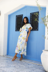 Stille Wiegenlieder One-Shoulder Midikleid mit Print