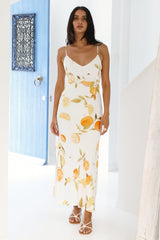 Zitrusliebe Midi-Kleid Gelb
