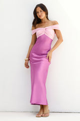 Dreamers Delight schulterfreies Maxikleid Lila
