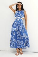 Maxikleid "Wellen der Gelassenheit" Blau
