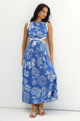 Maxikleid "Wellen der Gelassenheit" Blau
