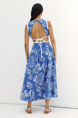 Maxikleid "Wellen der Gelassenheit" Blau