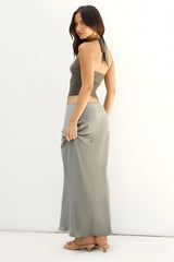 Das Maxikleid Sable Grün