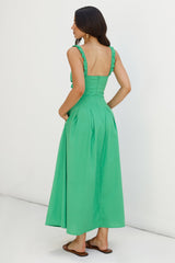 Kirschküsse Maxi-Kleid Grün