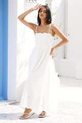 Whispers of Spring Maxikleid Weiß