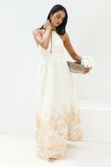 Das Meadow's Secret Neckholder-Maxikleid Gelb