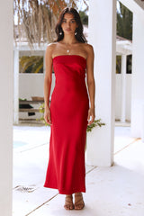 Gleam In Gold Maxikleid Rot