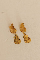 18K vergoldete Around The World Ohrringe Gold
