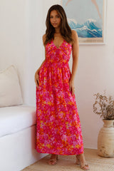 Maxikleid "Cross My Heart" Rosa