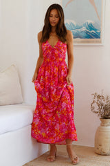 Maxikleid "Cross My Heart" Rosa