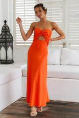 Maxikleid „Glowing And Going“ in Orange
