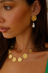 18 Karat vergoldete Solar Love Ohrringe Gold