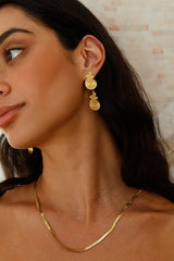18K vergoldete Around The World Ohrringe Gold
