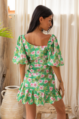 Seerosen-Kleid Grün