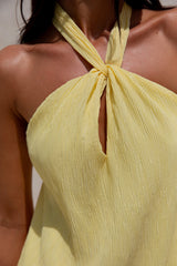 Isle Of Chic Neckholder Maxikleid Gelb