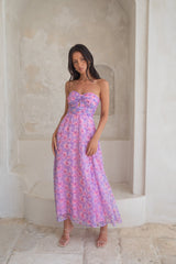 Trägerloses Maxikleid „Upon The Moon“ in Lila
