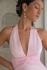 Destinations Neckholder Maxikleid Pink