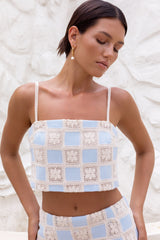 Moonlight Bay Crop Top Blau