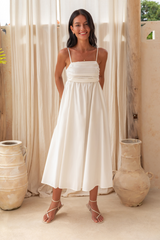 Traumlandschaften Midikleid Weiß