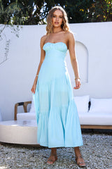 Ruhiges und gesammeltes Maxikleid Blau