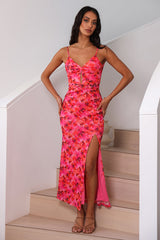 Maxikleid "Take Me To Dinner" in Pink Floral