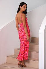 Maxikleid "Take Me To Dinner" in Pink Floral