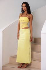 Ballkönigin Maxikleid Gelb