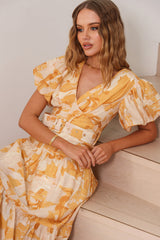 Because Of You Maxikleid Orange