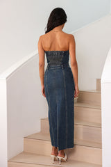 LIONESS Vista Denimkleid Denimblau