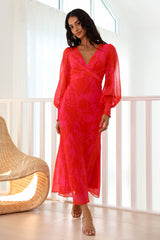 Maxikleid Exactly Right Rot