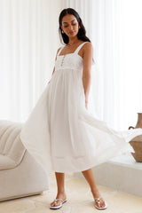 Restful Escape Midi-Kleid Weiß