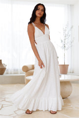 Crystal Clarity Maxikleid Weiß