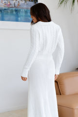 Wintertraum Strickjacke Weiß