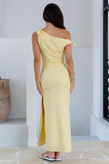 Maxikleid aus Leinen "Arctic Allure" Zitrone