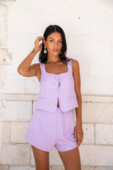 Summer Spell Crop Top Lila