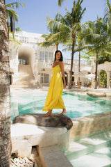 FORTUNATE ONE Blushing Lovers Maxikleid Gelb