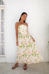 FORTUNATE ONE Bellissima trägerloses Maxikleid Pink