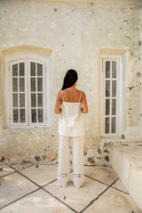 Coastal Tour Leinenhose Beige