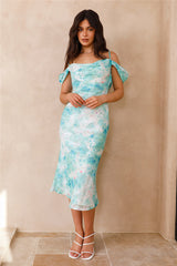 Midikleid „Flower Breeze“ in Grün