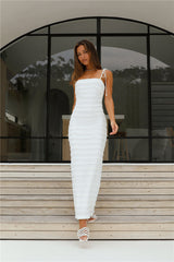 Maxikleid im Urlaubs-Look Weiß