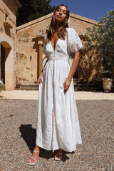 Sunny Attire Maxikleid Weiß