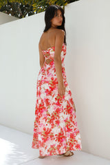 Gardenia trägerloses Maxikleid Rot